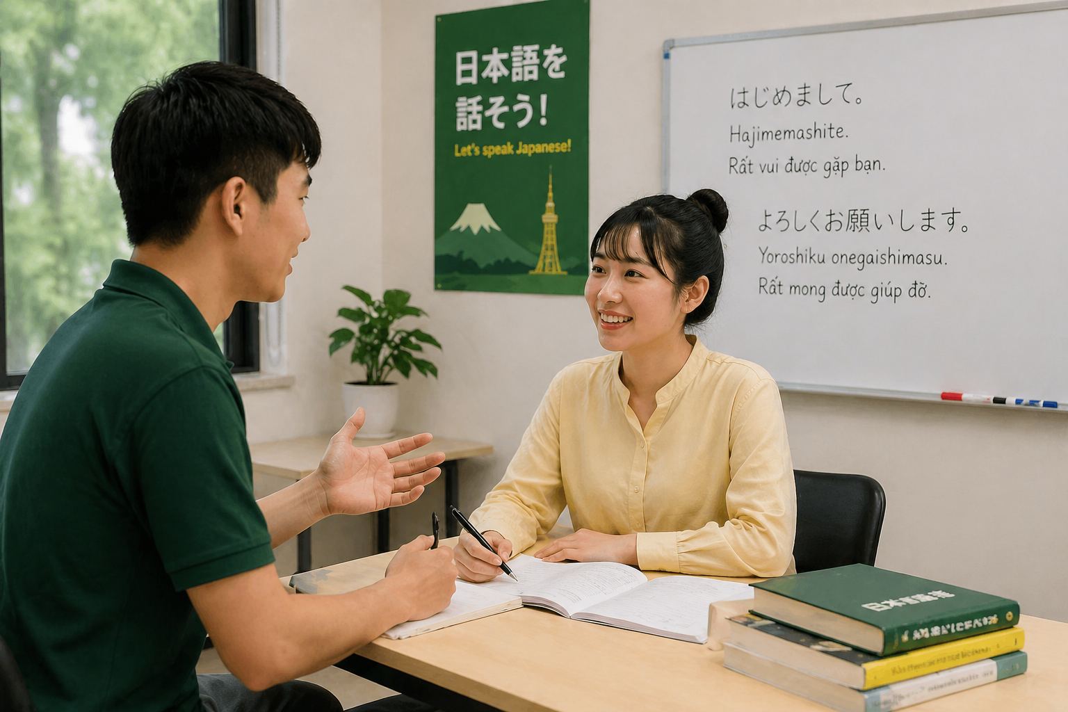 Lớp học tiếng Nhật thực hành tại BKS