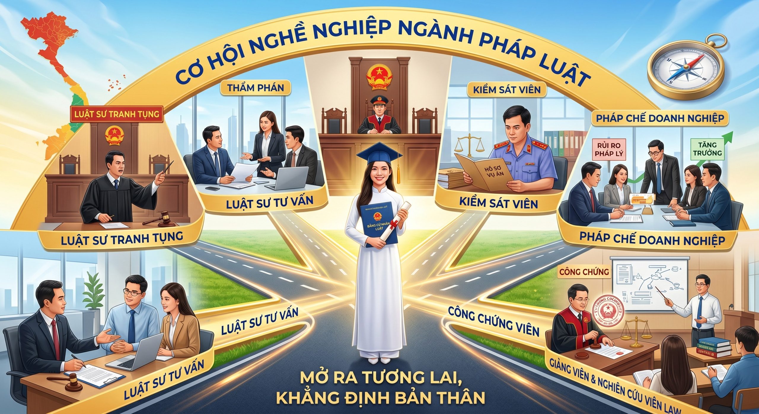Cơ hội nghề nghiệp sau tốt nghiệp Trung cấp Pháp luật