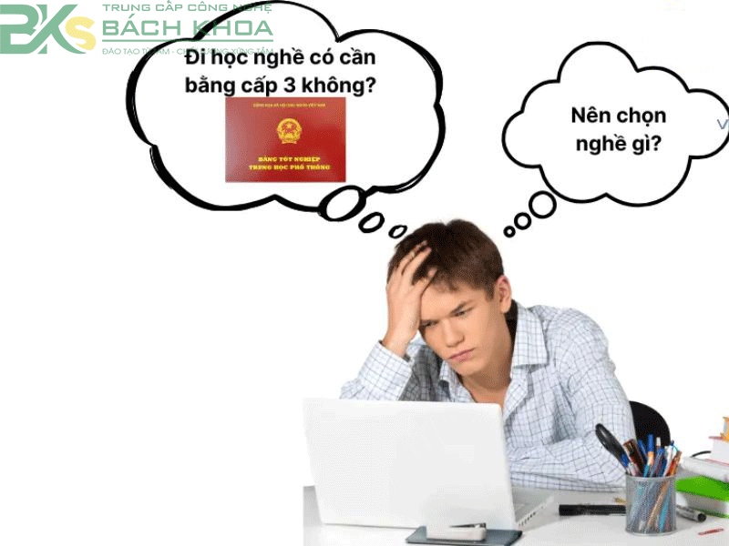 Học Trường Nghề Có Bằng Cấp 3 Không? Giải Đáp Mới Nhất 2026 4 Sinh viên bối rối tự hỏi về việc có cần bằng cấp 3 để học nghề không.