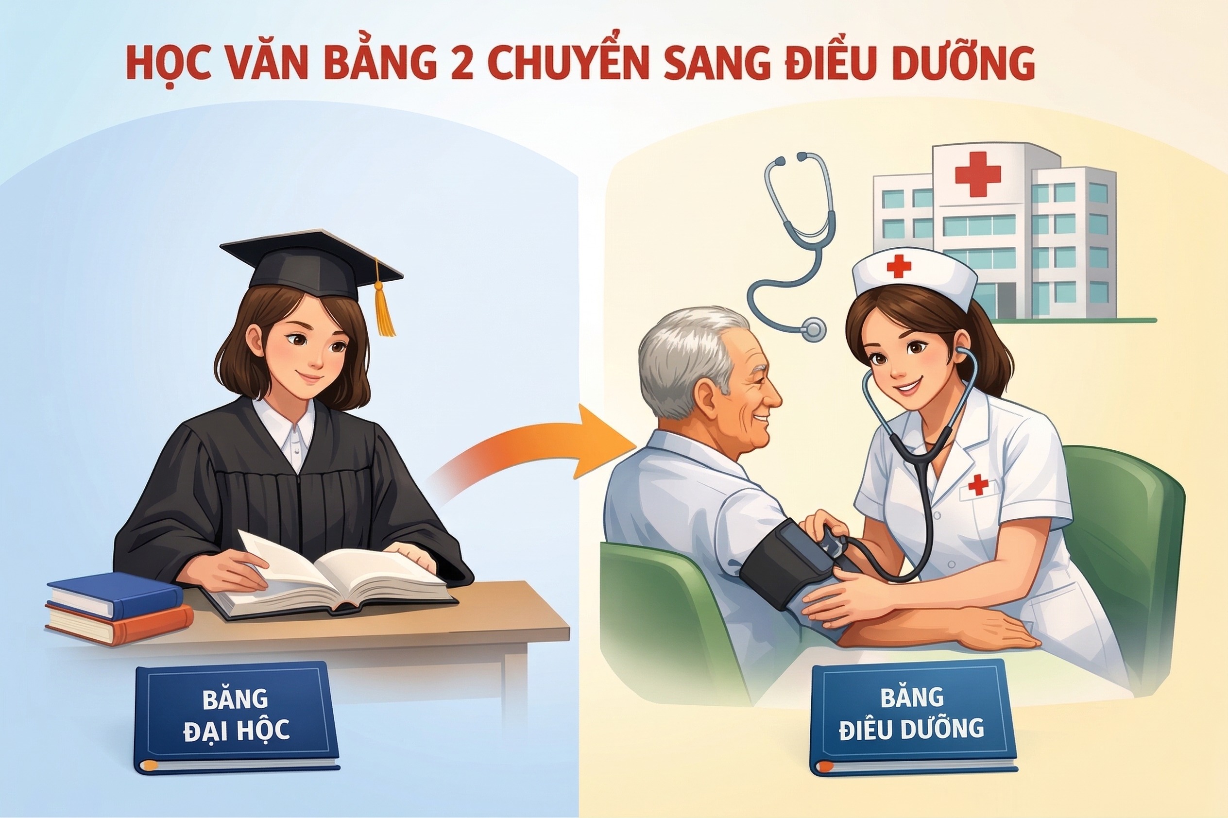 Học văn bằng 2 chuyển ngành điều dưỡng