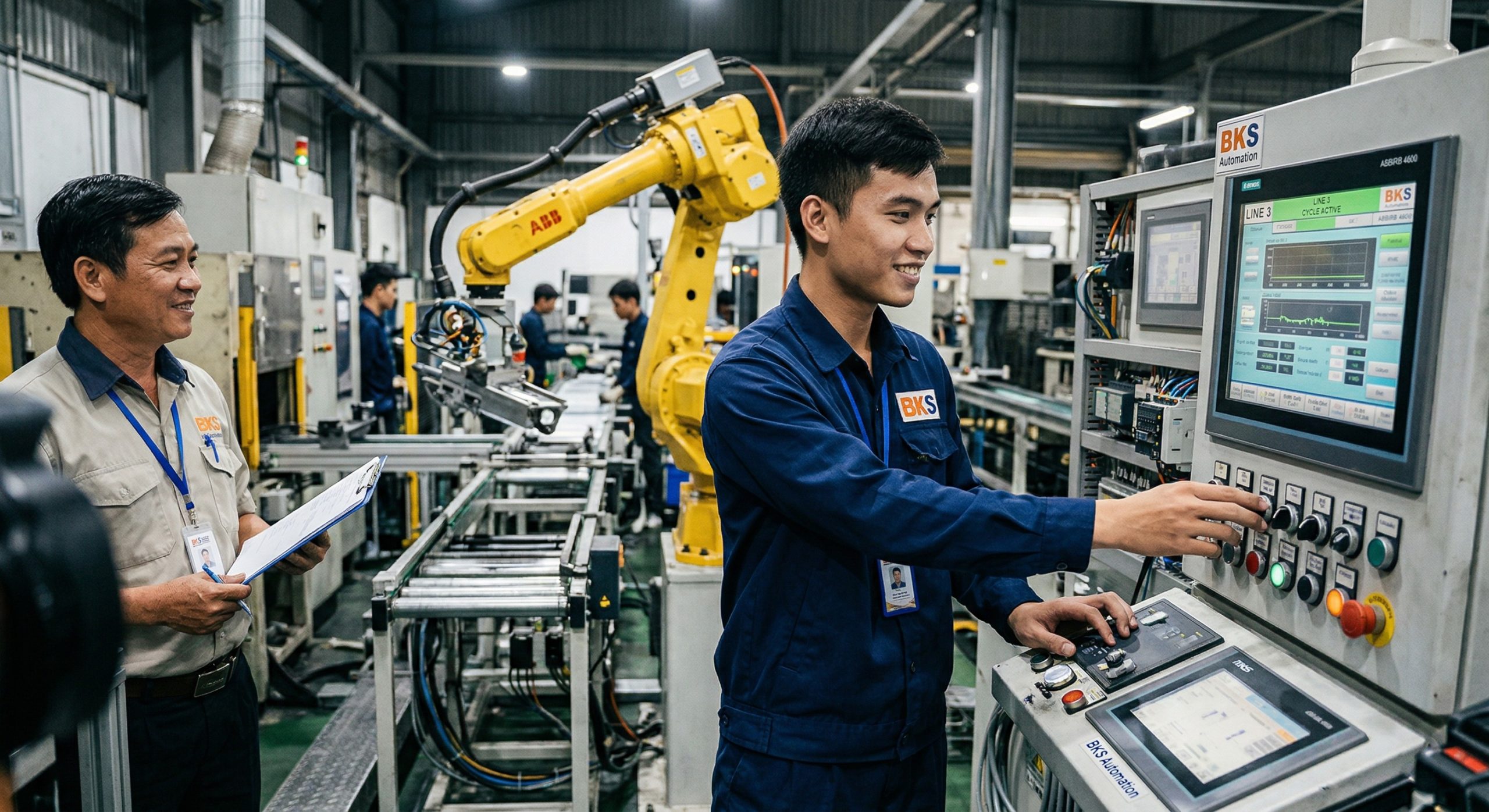 Nguyễn Văn Nam học viên hệ 9+ Điện tử Công nghiệp BKS trở thành kỹ thuật viên Samsung ở tuổi 19