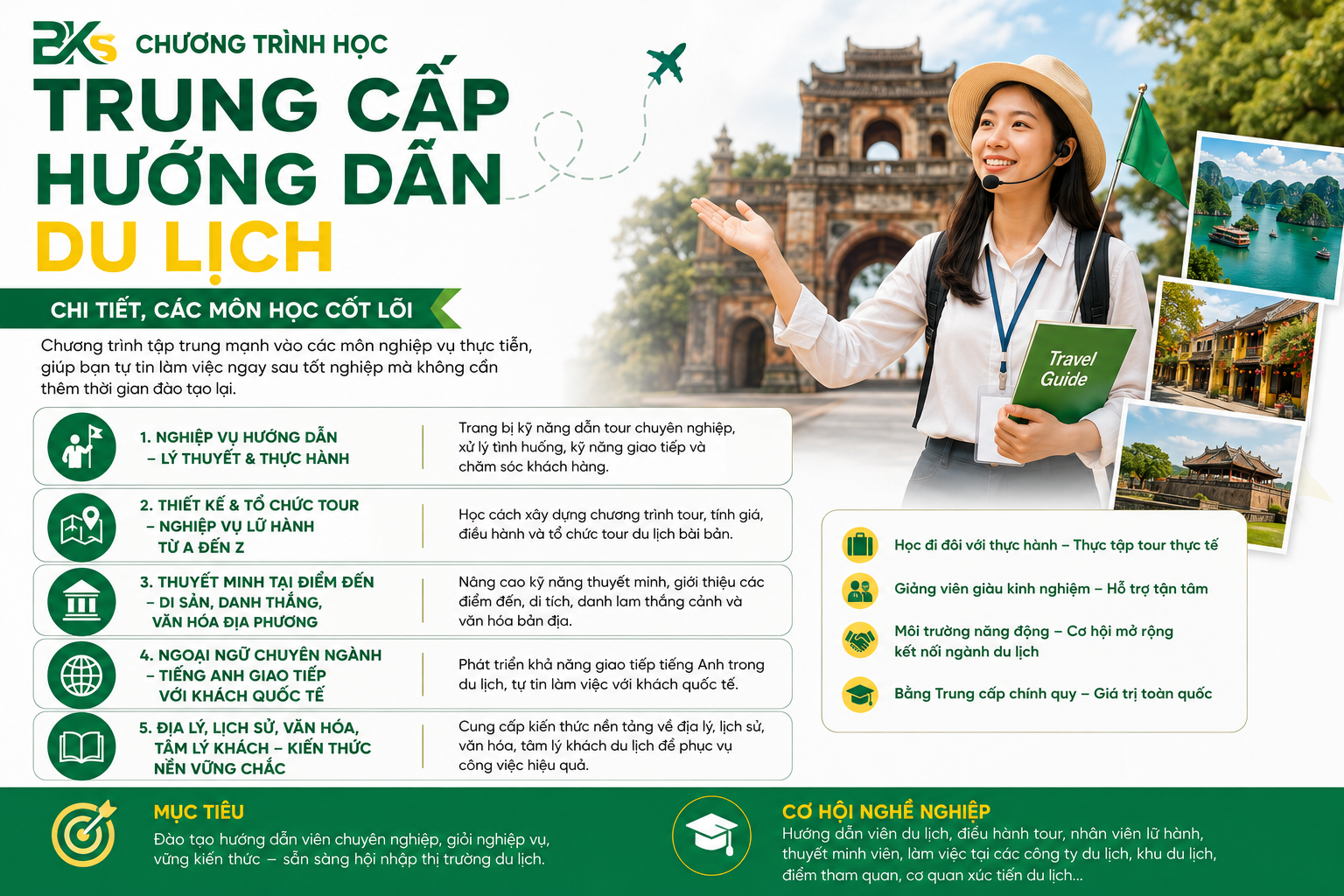 Sinh viên học hướng dẫn du lịch tại Bách Khoa