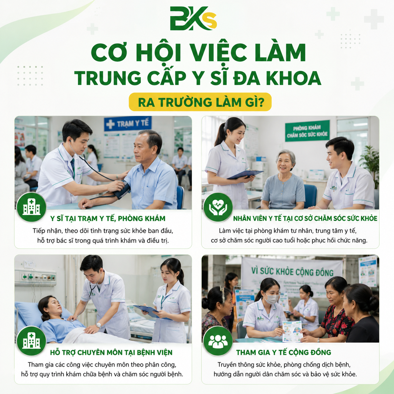 Y sĩ đa khoa làm việc tại phòng khám