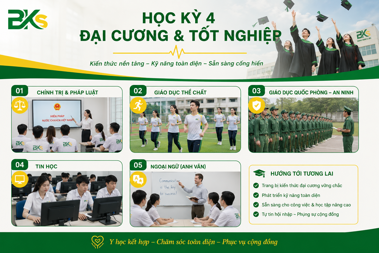 Học kỳ 4 hoàn tất đại cương tốt nghiệp