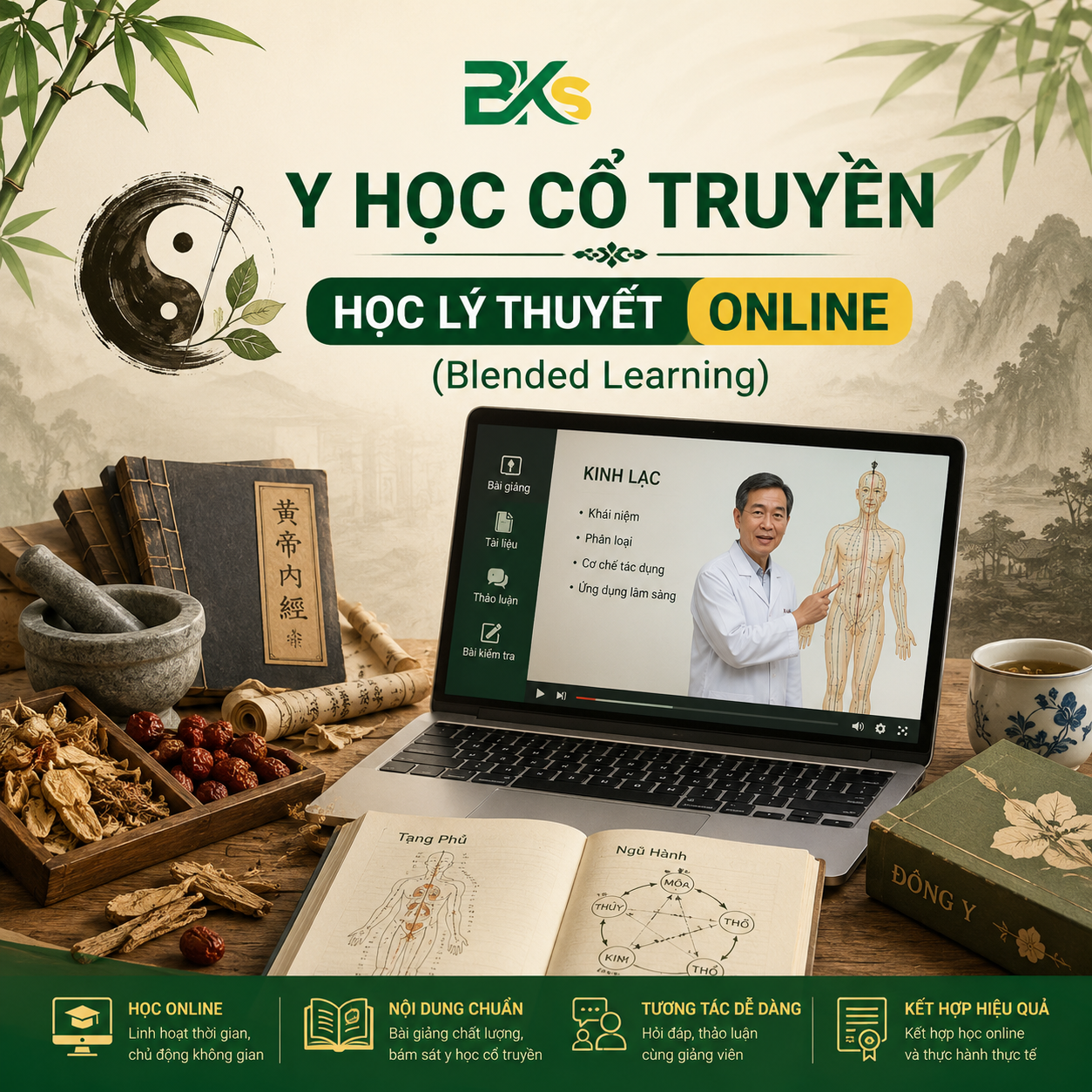 Học lý thuyết online Blended Learning Y học Cổ truyền