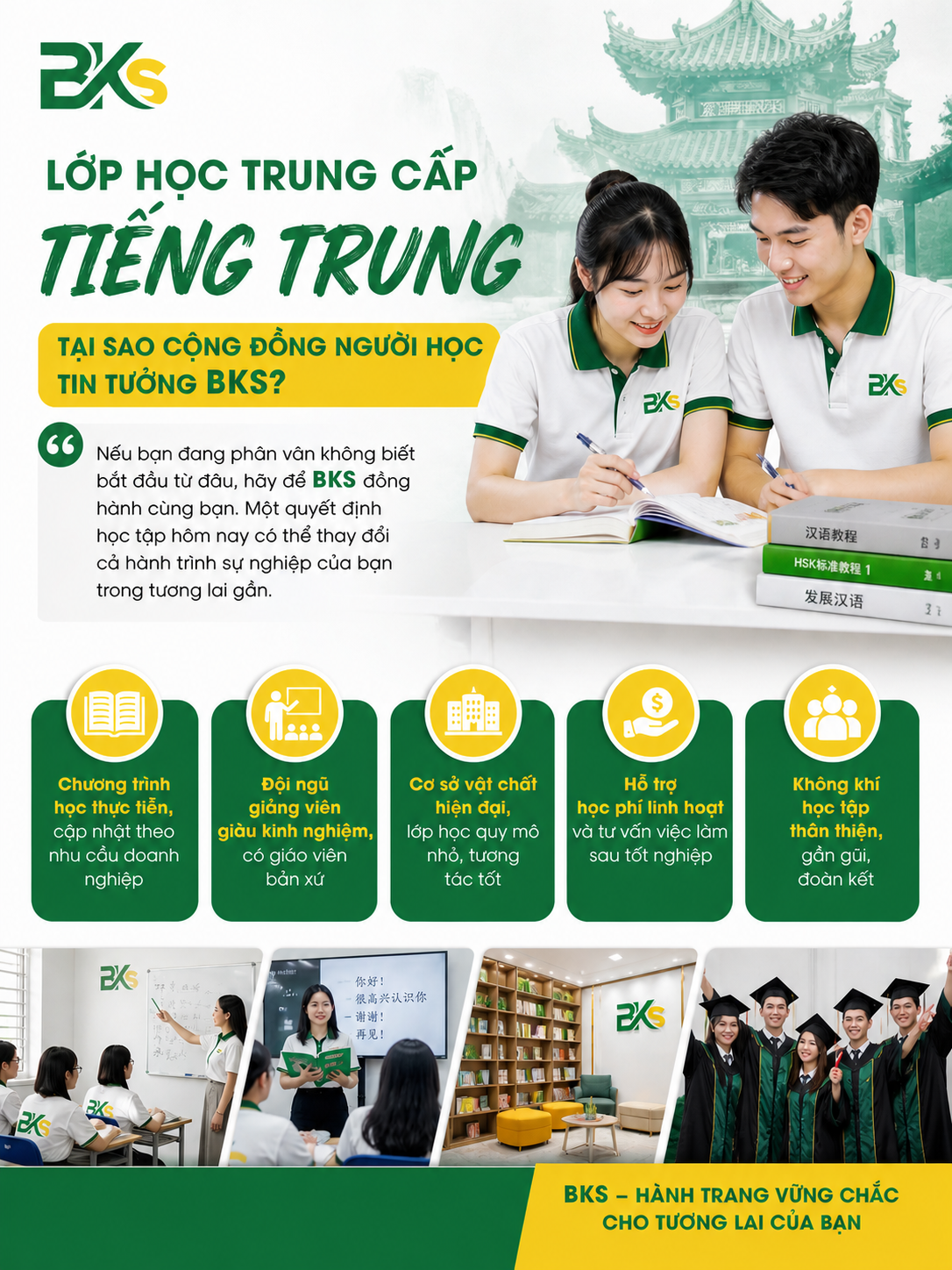 Lớp học Tiếng Trung hiện đại tại BKS