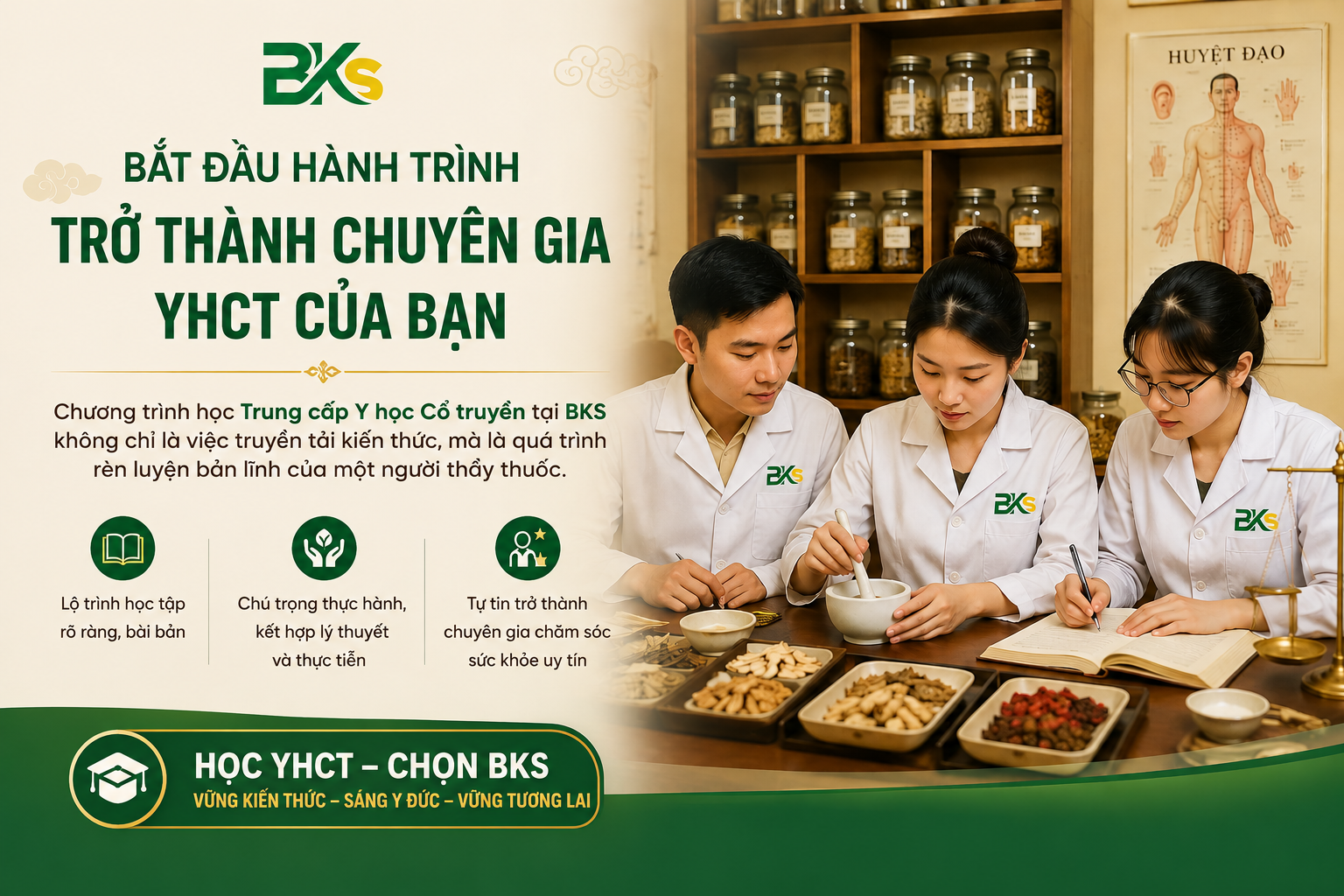Tốt nghiệp Y học Cổ truyền BKS tương lai tươi sáng