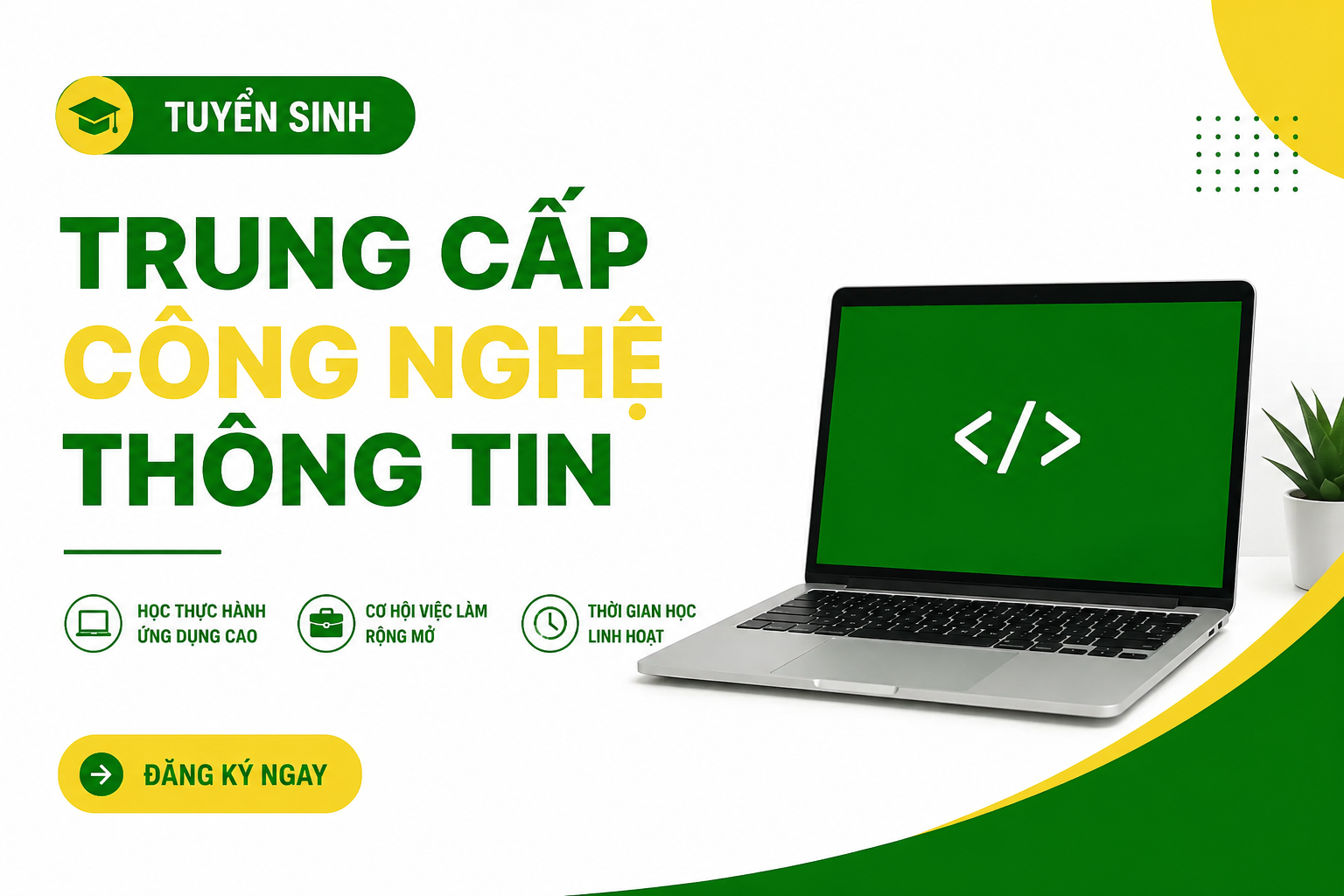 Trung Cấp Công Nghệ Thông Tin 28 Không gian học CNTT tại BKS với máy tính và lớp thực hành